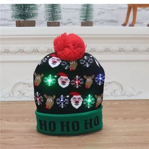 Festive LED Light-Up Christmas Hat